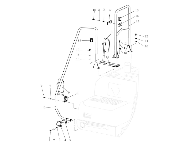 XCMG Handrail Assembly