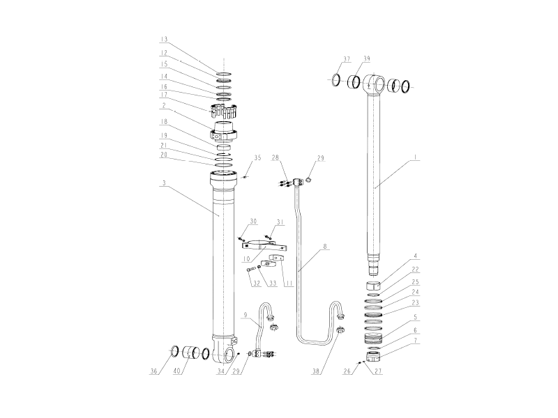 XCMG Left Arm Cylinder