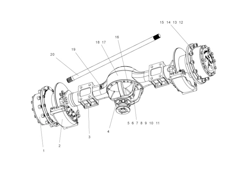 XCMG Wheel Loaders Axle Assembly