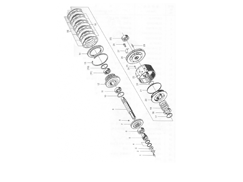 XCMG Wheel Loaders Transmission Intermediate Shaft Assembly