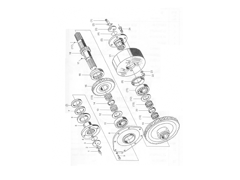 XCMG Wheel Loaders Transmission Output Shaft Assembly