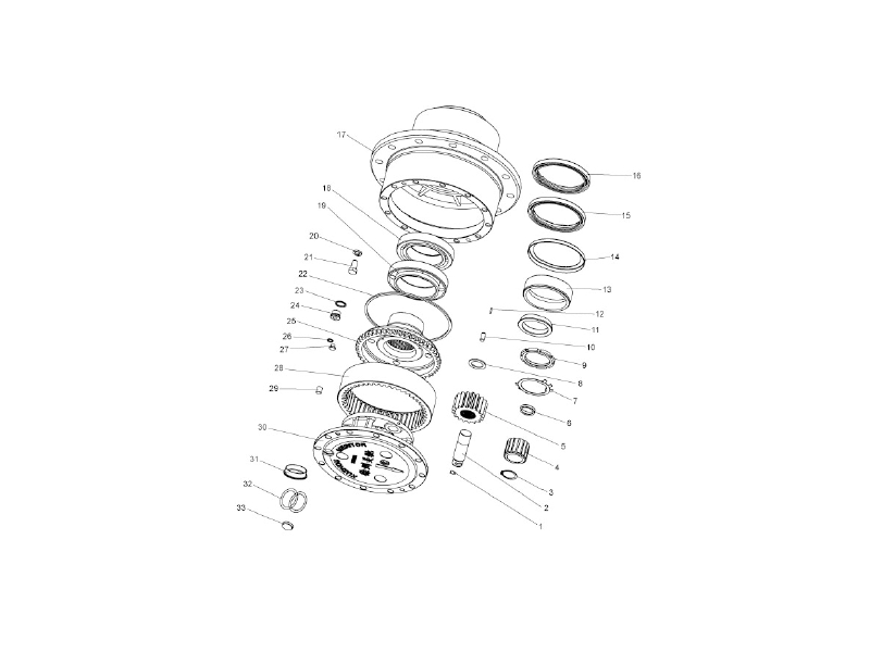 XCMG Wheel Loaders Wheel Edge Reducer Assembly