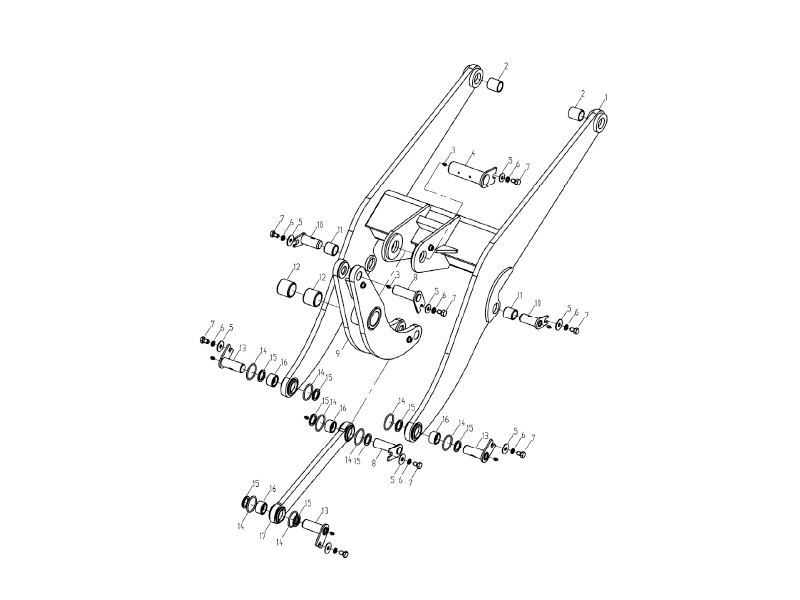 XCMG Wheel Loaders Working Rod System