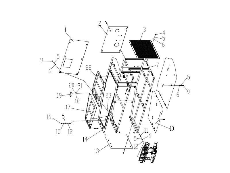Drill Rig Hood Assembly