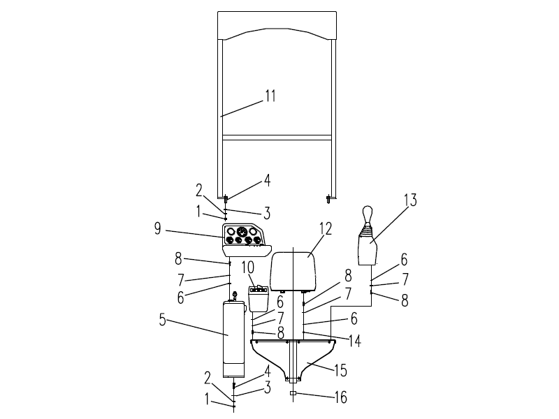 Drill Rig Operator Console Assembly