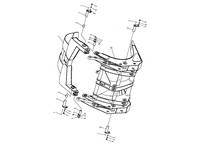 Xcmg Wheel Loaders Clamp Body Assembly