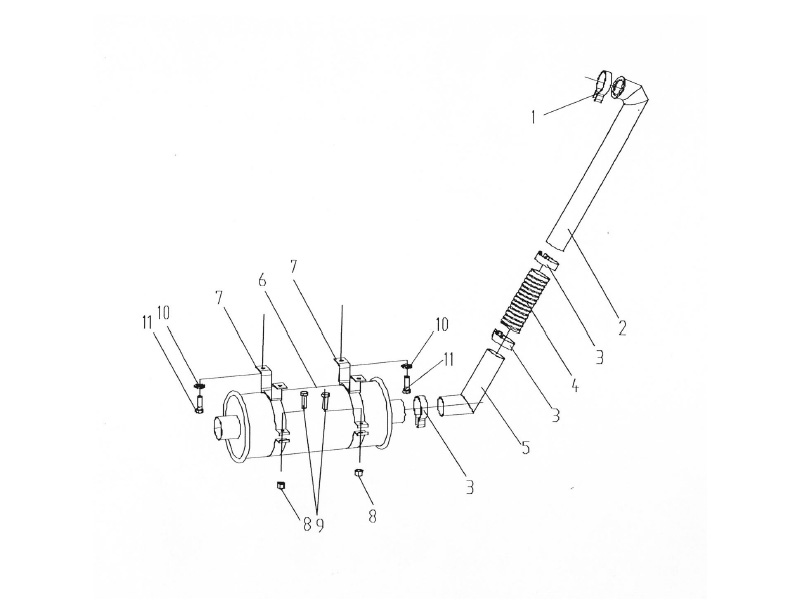 XCMG Road Roller Exhaust System